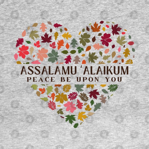 Assalamu 'alaikum Peace be Upon you Beautiful Floral Flower Heart Design by KIRBY-Z Studio